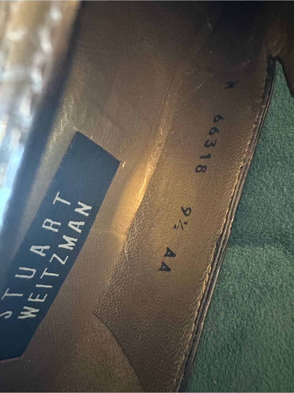 Stuart Weitzman Brown Croc Embossed Horsebit Loafer Heels 9.5 AA - Picture 11 of 16